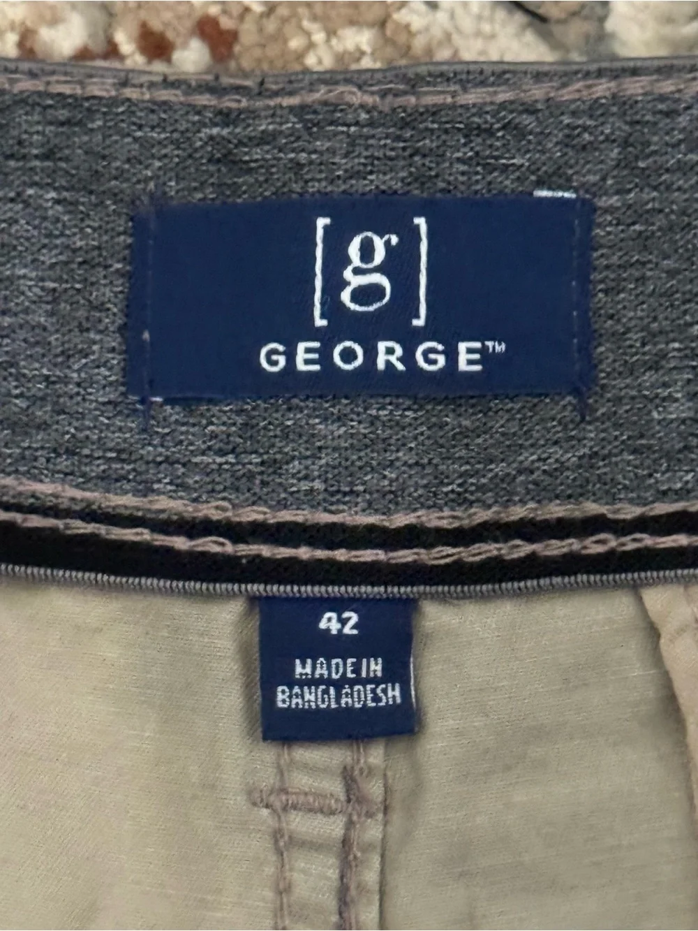 NWT George Men Size 42 Brown Bowery Messenger Cargo Shorts Below Knee Stretch 🩳 - Picture 9 of 9